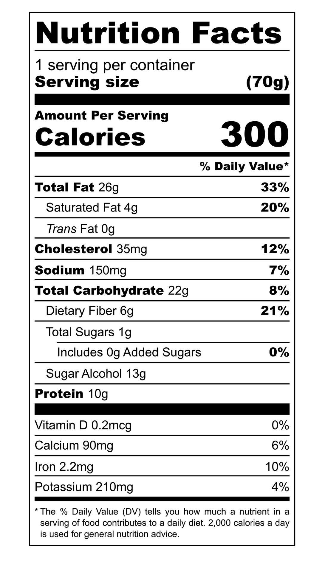 walnut chocolate chip protein cookie, 10g
